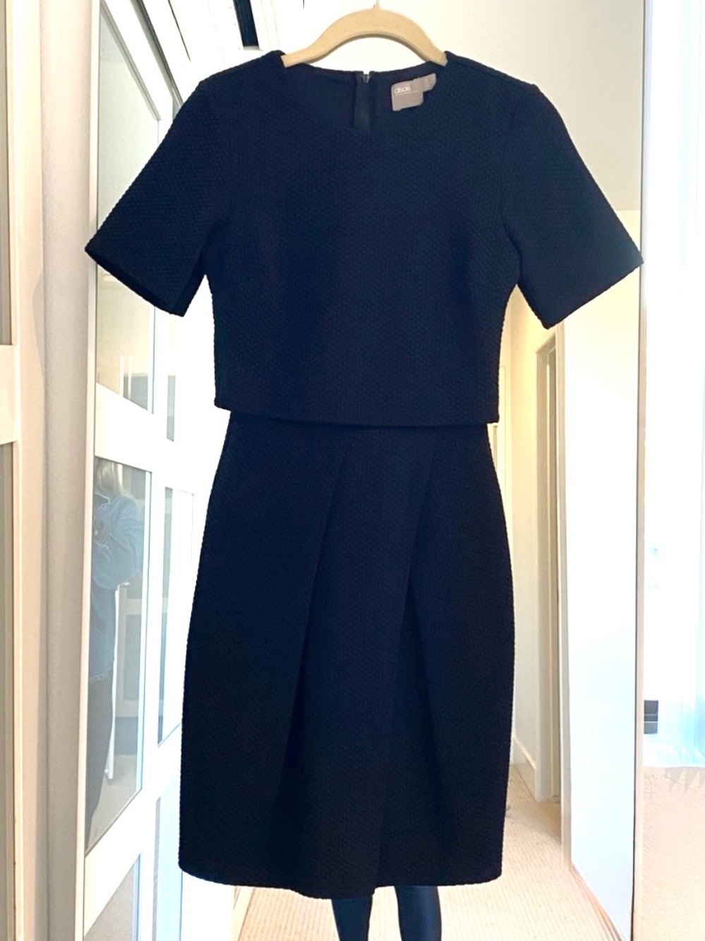 ASOS Textured Overlay Crop Top Midi Dress | Size 0 | Never Worn